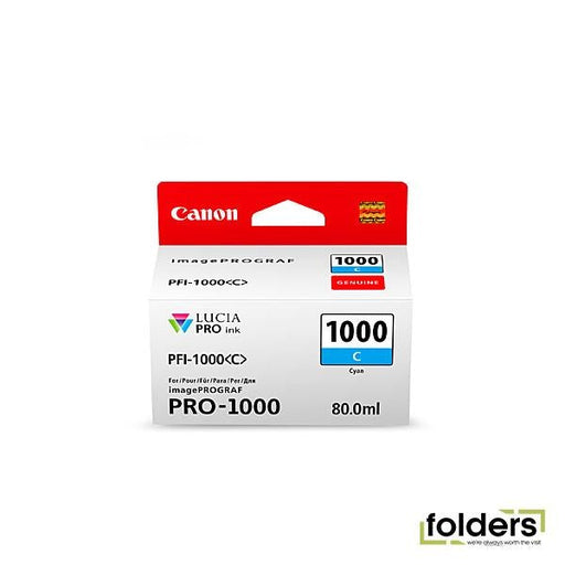 Canon PFI1000 Cyan Ink Cartridge - Folders