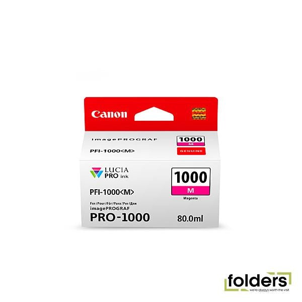 Canon PFI1000 Magenta Ink Cartridge - Folders