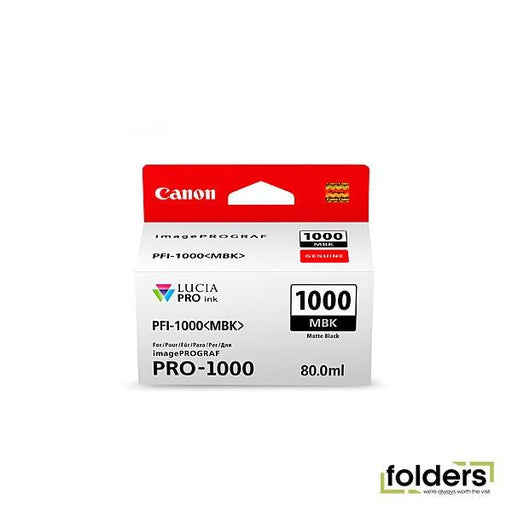 Canon PFI1000 Mat Blk Ink Cartridge - Folders