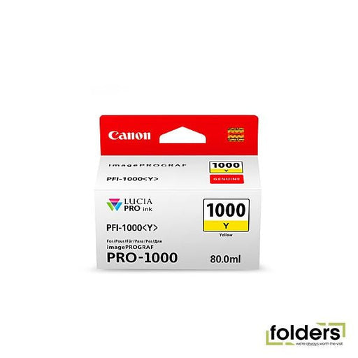 Canon PFI1000 Yellow Ink Cartridge - Folders