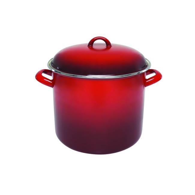 Chasseur 24X20cm 8.2L Enamel Stock Pot Red