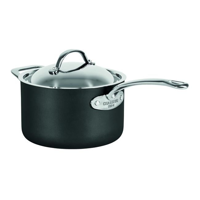 Chasseur Hard Anodised 20cm Sauce Pan with Lid