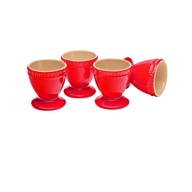 Chasseur La Cuisson Egg Cup Set of 4 Red