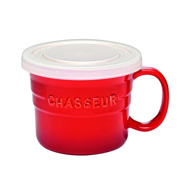 Chasseur Le Cuisson Soup Mug+Lid 500ml Red