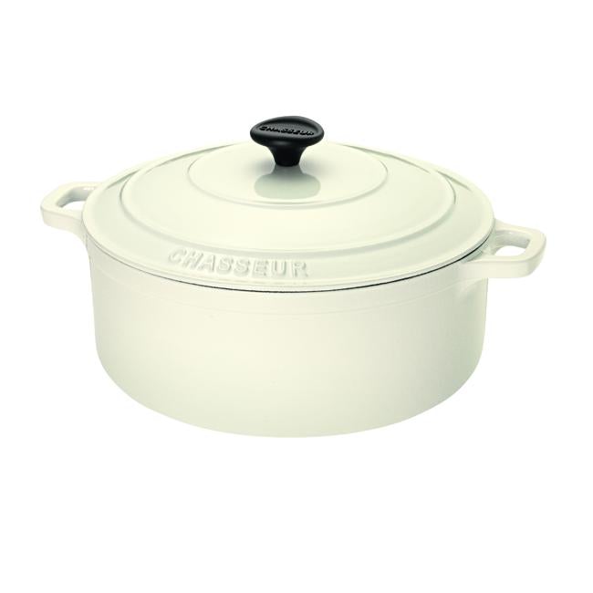 Chasseur Round French Oven (White) - 26cm/5L