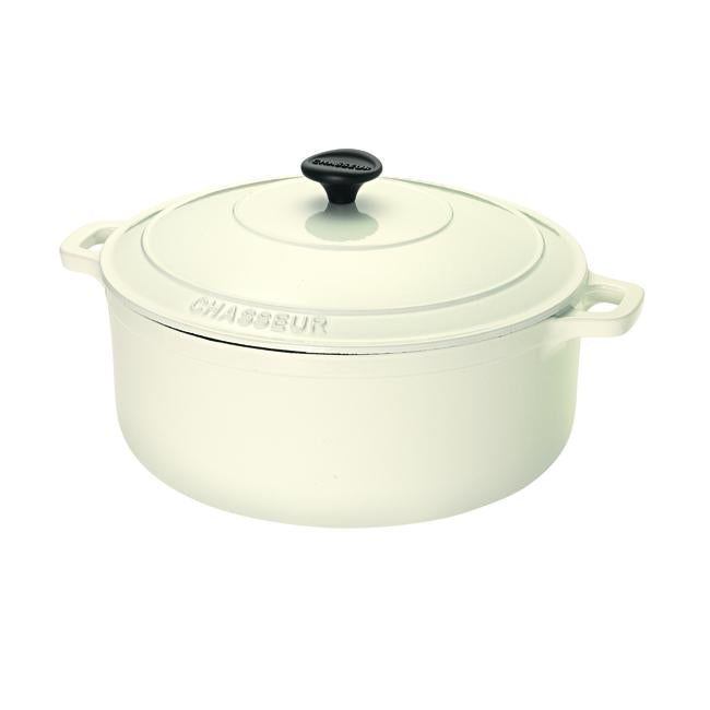 Chasseur Round French Oven (White) - 28cm/6.1L