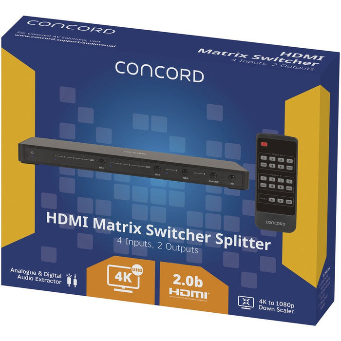 Concord 4x2 4K HDMI Matrix Switcher Splitter - Folders