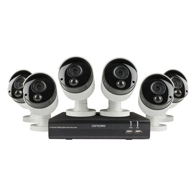 Concord 8 Channel 1080P Ahd Dvr Package - 6X1080P Pir Bullet Cameras V2