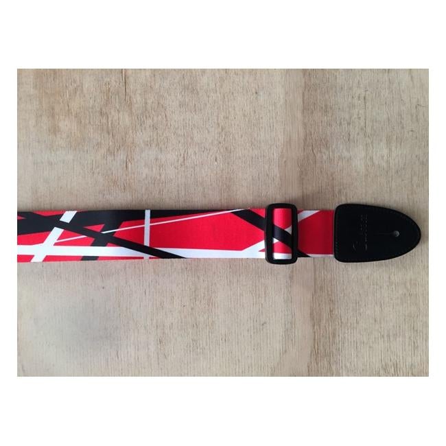 Custom Black/White/Red Abstract Stripes poly strap