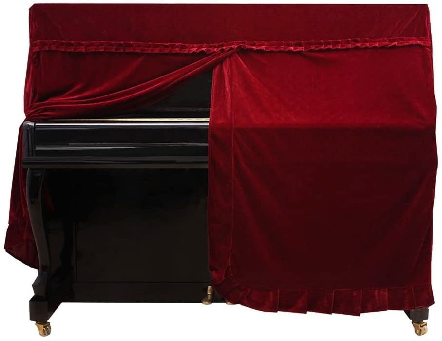 Upright Piano Cover Dark Red, No Bench