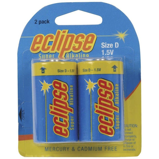 D size Alkaline - Eclipse Batteries - Pk. 2 - Folders