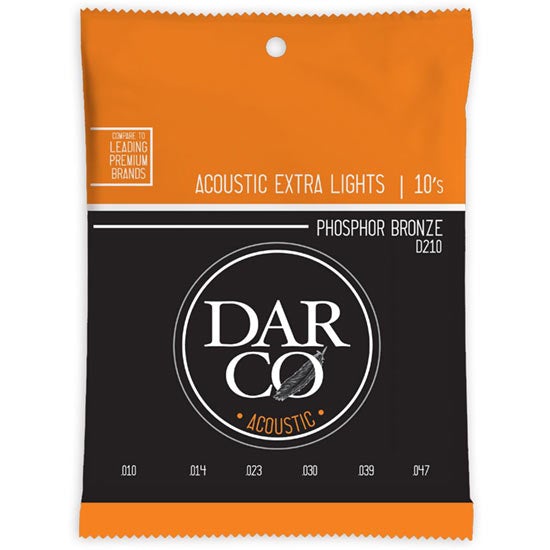 Darco D210 Phosphor Bronze Acoustic Guitar Strings Extra Light 10-47