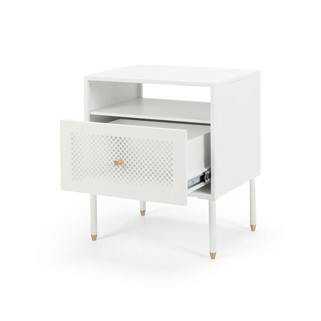 Dawn Bedside (White) 1 drawer
