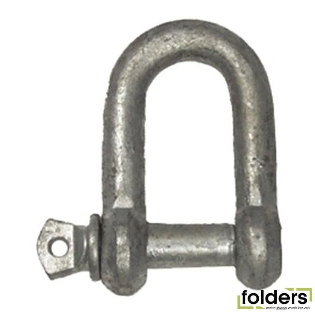 Dee shackles - galvanised - 12mm absolute max breaking strain 1800kg - Folders