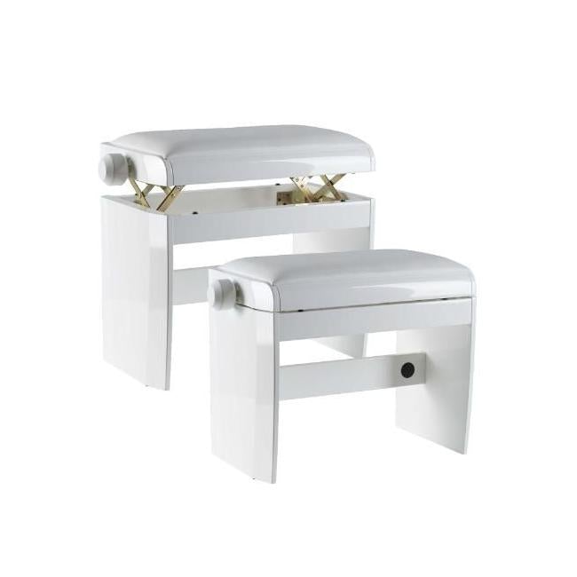 Dexibell Adjustable wooden bench white matte