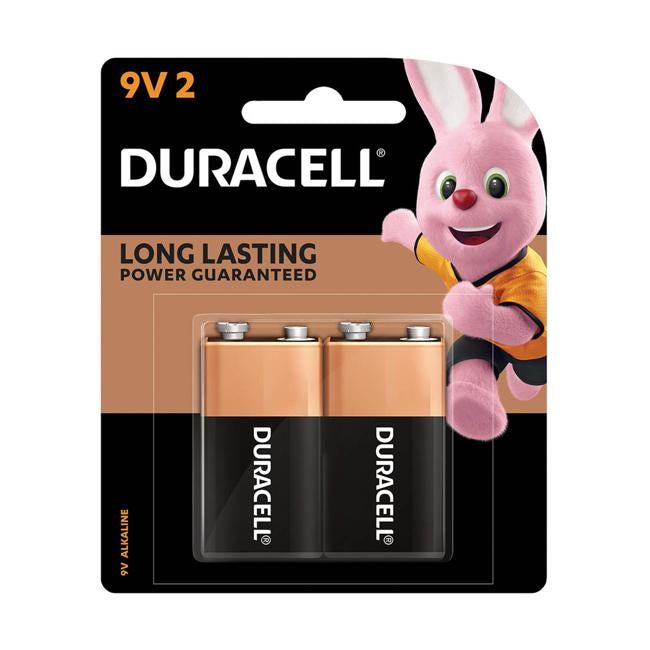 Duracell Coppertop Alkaline 9V Battery Pack of 2