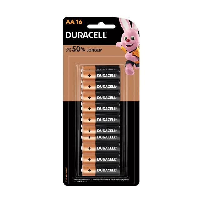 Duracell Coppertop Alkaline AA Battery Pack of 16