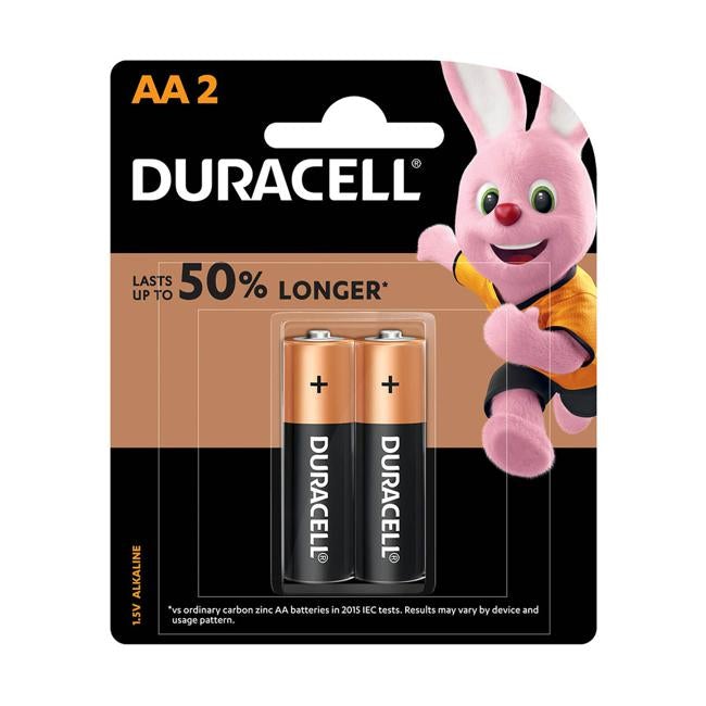 Duracell Coppertop Alkaline AA Battery Pack of 2