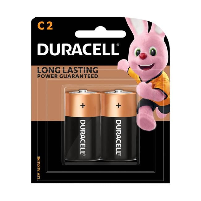 Duracell Coppertop Alkaline C Battery Pack of 2