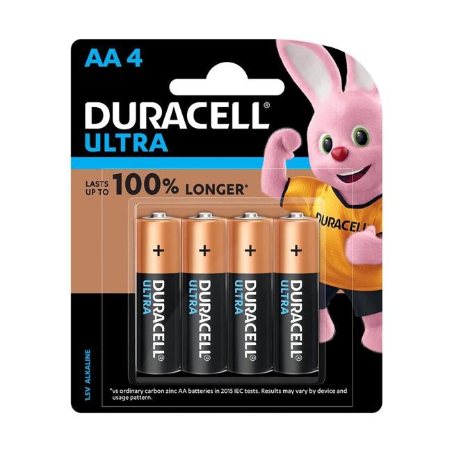 Duracell Ultra Alkaline AA Battery Pack of 4