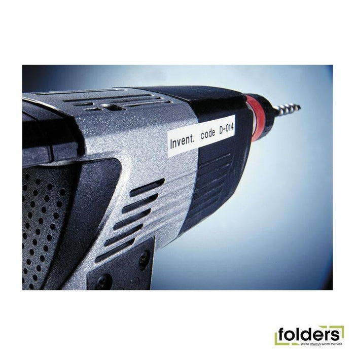 DYMO Genuine D1 Label Cassette Tape 19mm x 7M, Black on White - Folders