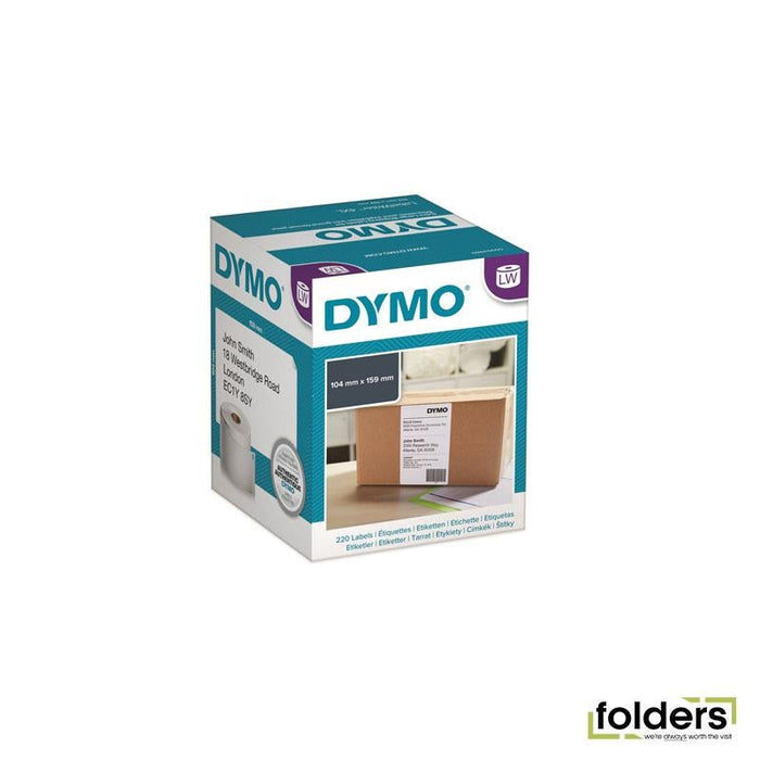 DYMO Genuine LabelWriter High Capacity Shipping Labels. 104mm - Folders