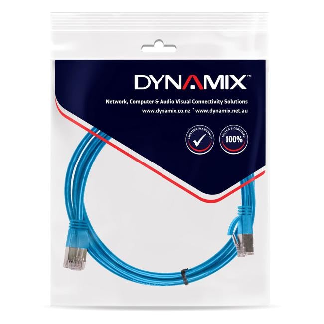 Dynamix Cat6A S/Ftp Blue Slimline Shielded 10G Patch Lead Bag