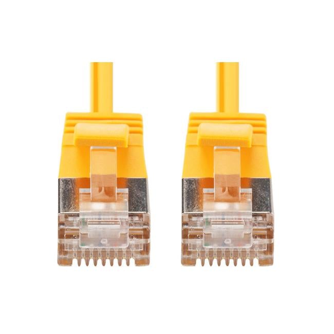 Dynamix Cat6A S/Ftp Yellow Slimline Shielded 10G Patch Lead Ends