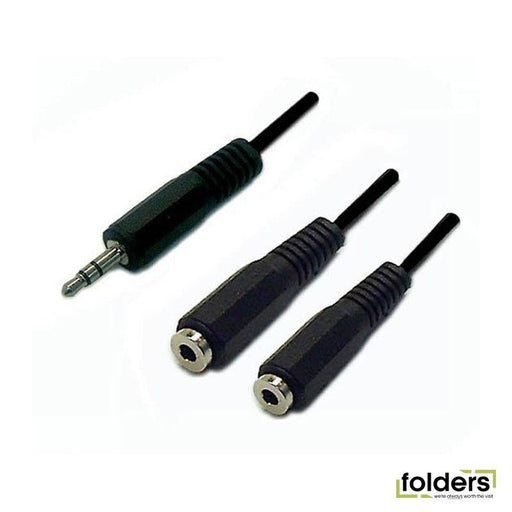 DYNAMIX 0.2m Stereo Y Cable 3.5mm Plugs - Folders