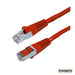 DYNAMIX Cat6A Red SFTP 10G Patch Lead. (Cat6 Augmented) 500MHz - Folders