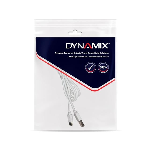 Dynamix 0.3m USB2.0 Micro-B Male To USB-A Male Connectors