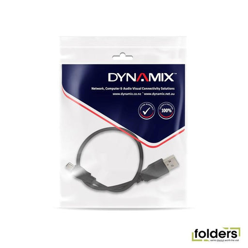 DYNAMIX 0.3m USB 2.0 Mini-B (5-pin) Male to USB-A Male - Folders