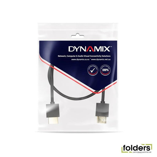 Dynamix HDMI Black Nano High Speed Cable Packaging - Folders