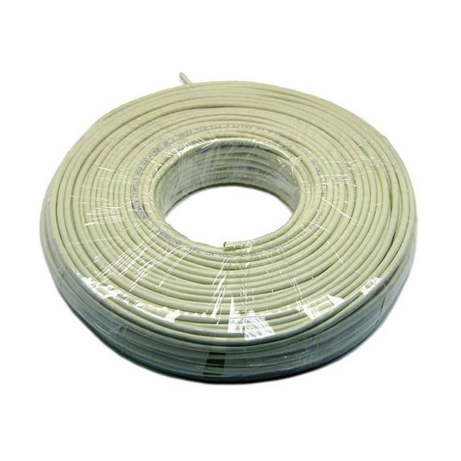 Dynamix 100M Cat5E Ivory Utp Solid Cable Roll 100Mhz, 24Awgx4P, Pvc
