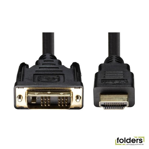 DYNAMIX 1m HDMI Male to DVI-D Male (18+1) Cable. Single Link - Folders