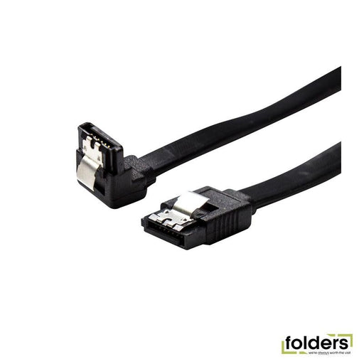 DYNAMIX 1m Right Angled SATA 6Gbs Data Cable with Latch. Black Colour - Folders