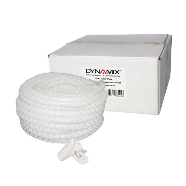 Dynamix 20Mx15Mm Easy Wrap - Cable Management Solution, Bulk Packed,