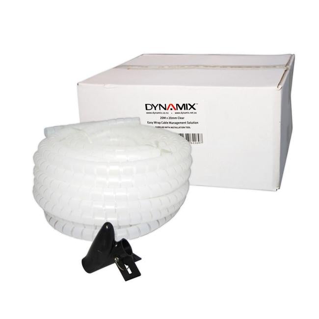 Dynamix 20Mx20Mm Easy Wrap - Cable Management Solution, Bulk Packed,