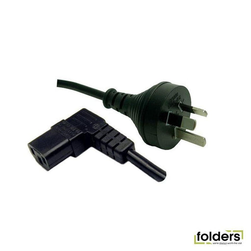 DYNAMIX 2M 3-Pin Plug to Right Angled IEC Female Connector 10A. - Folders