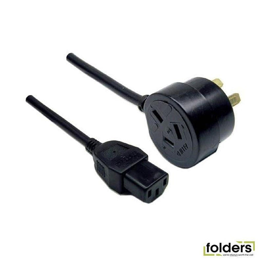 DYNAMIX 2M 3-Pin TAPON Ended Plug to IEC Female Connector 10A. - Folders