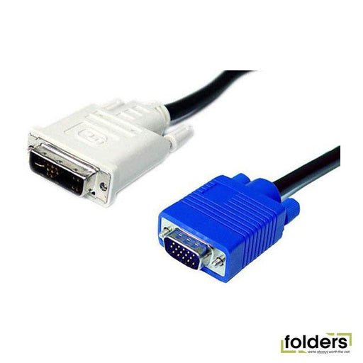 DYNAMIX 2m DVI-A (12+5) Male to VGA Male Cable - Folders
