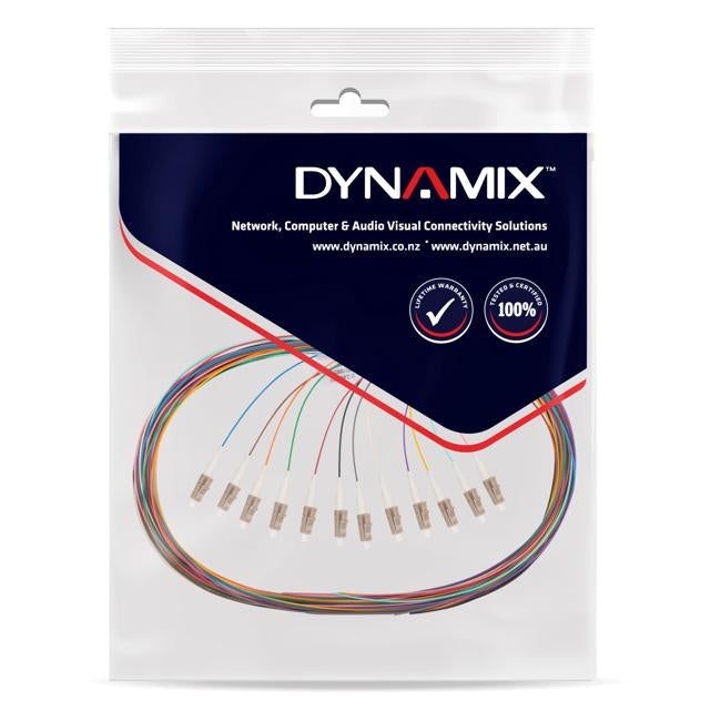 Dynamix 2M Lc Pigtail Om4 12X Pack Colour Coded, 900Um Multimode