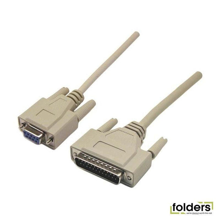 DYNAMIX 2m Null Modem Cable DB9 F/DB25M - Folders