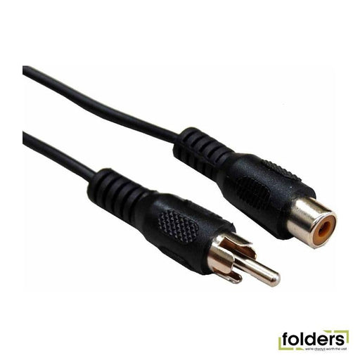 DYNAMIX 2m RCA Plug to Socket Extension Cable, 30AWG. - Folders