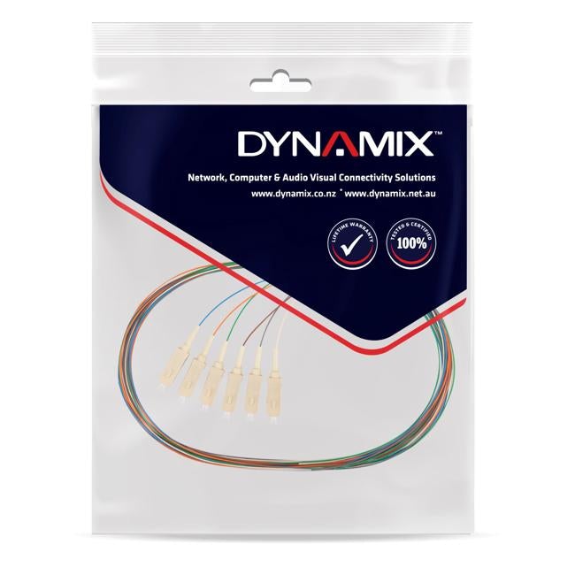 Dynamix 2M Sc Pigtail Om4 6X Pack Colour Coded, 900Um Multimode