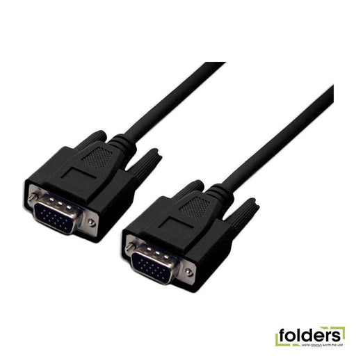 DYNAMIX  2m VGA Male/Male Monitor Cable. Moulded. - Folders