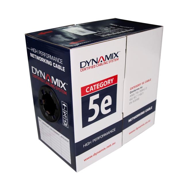 Dynamix 305M Cat5E Utp External Solid Cable, 24Awgx4P 100Mhz,