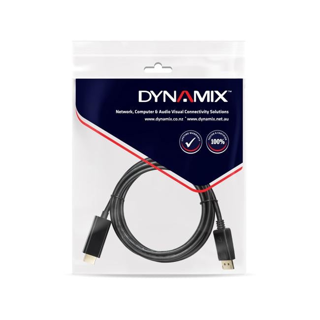 Dynamix 3M Displayport 1.2 To Hdmi 1.4 Monitor Cable. Max