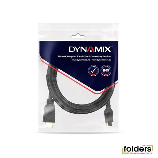 DYNAMIX 3m HDMI to HDMI Mini Cable High-Speed with Ethernet - Folders