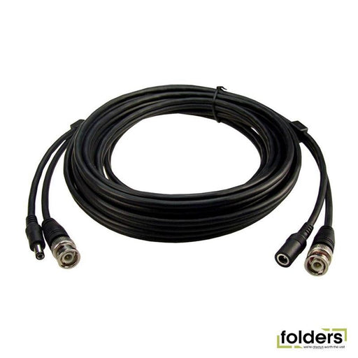 DYNAMIX 5m BNC Male to Male with 2.1mm Power Cable Male/Female. - Folders